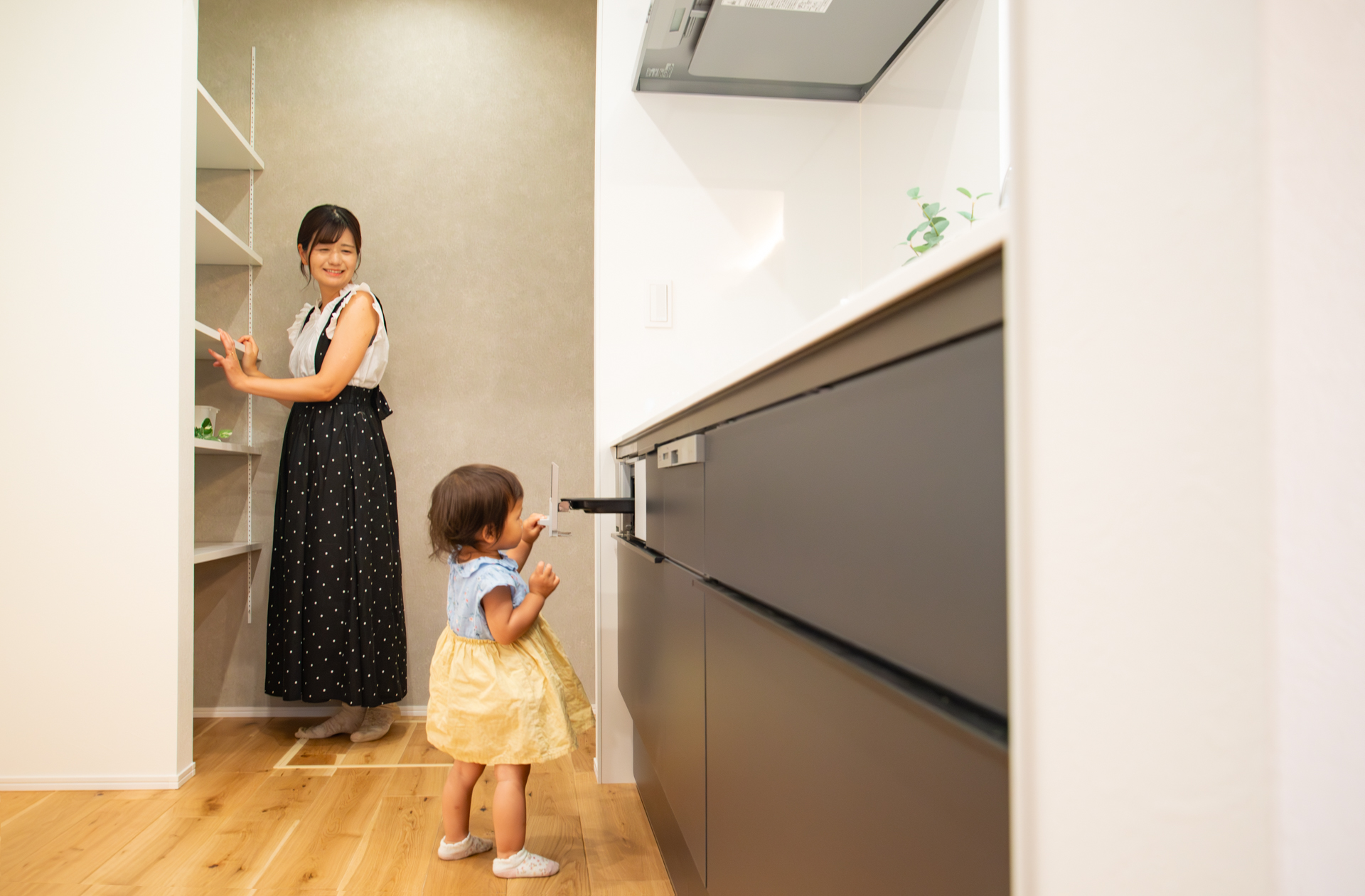 家族用玄関（来客用と分かれている）